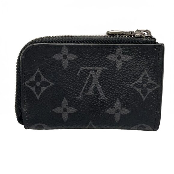 Auth LOUIS VUITTON Porte Monnaie Jour M63536 Monogram Eclipse - MB5108 Coin Case - Picture 2 of 10